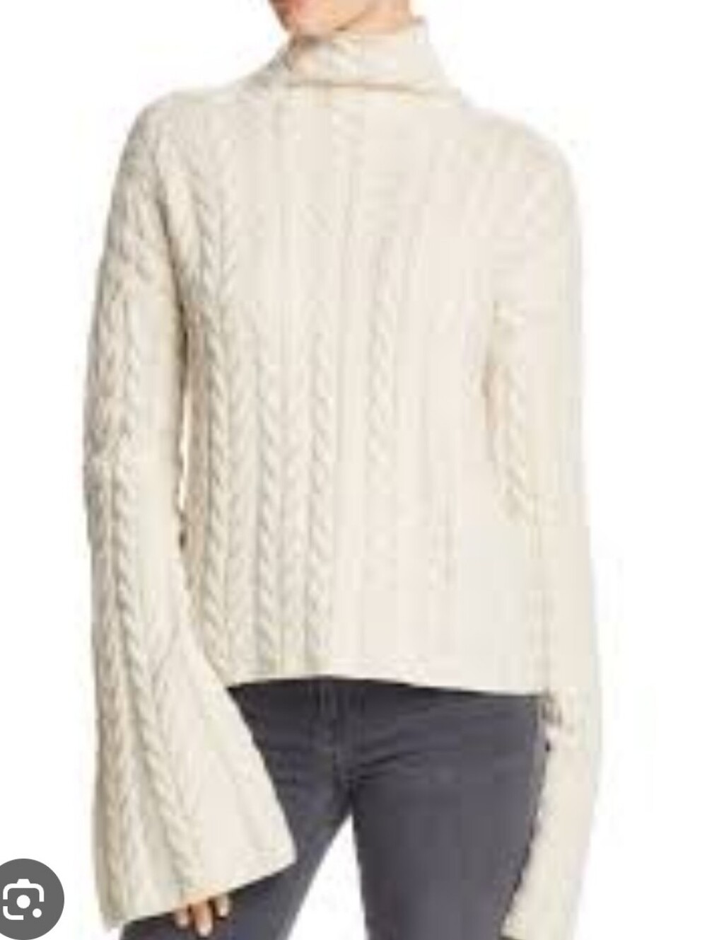 Theory cashmere cableknit boxy fit sweater Sz S (Oversized)